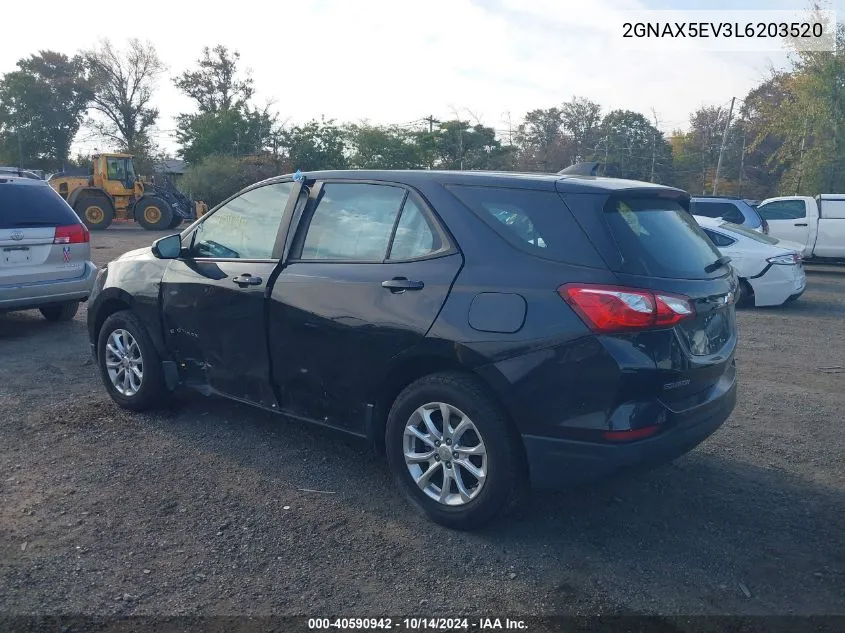 2020 Chevrolet Equinox VIN: 2GNAX5EV3L6203520 Lot: 40590942