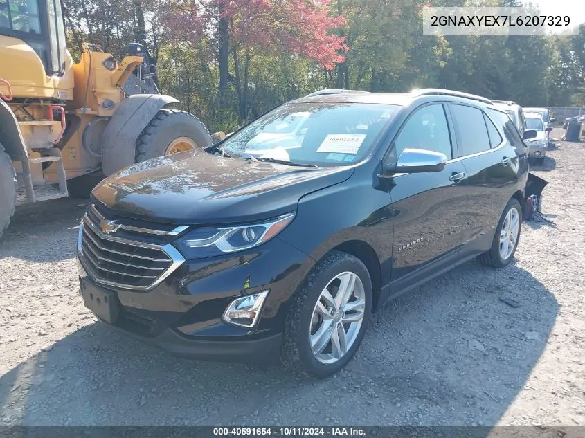 2020 Chevrolet Equinox Awd Premier 2.0L Turbo VIN: 2GNAXYEX7L6207329 Lot: 40591654