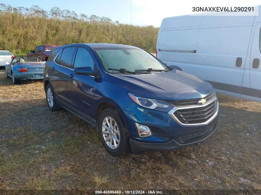 2020 Chevrolet Equinox Fwd Lt 1.5L Turbo VIN: 3GNAXKEV6LL290291 Lot: 40595450