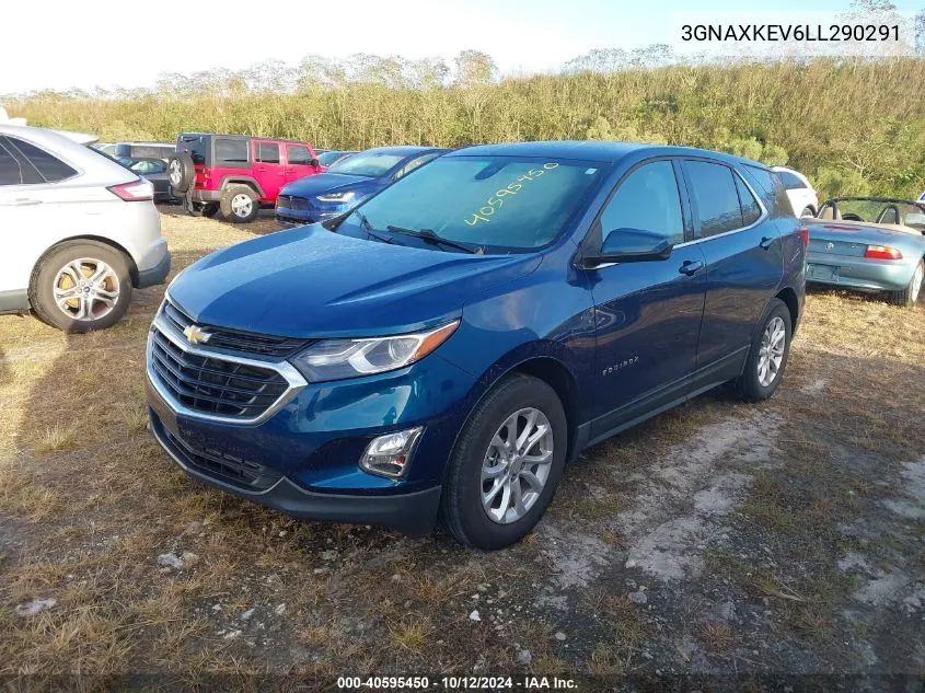 2020 Chevrolet Equinox Fwd Lt 1.5L Turbo VIN: 3GNAXKEV6LL290291 Lot: 40595450