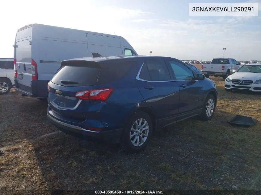 2020 Chevrolet Equinox Fwd Lt 1.5L Turbo VIN: 3GNAXKEV6LL290291 Lot: 40595450