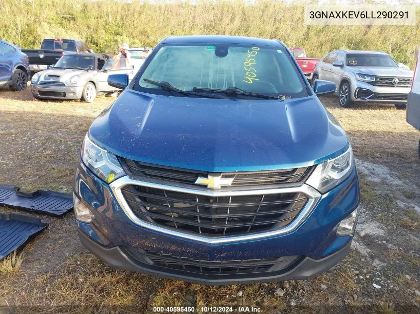 2020 Chevrolet Equinox Fwd Lt 1.5L Turbo VIN: 3GNAXKEV6LL290291 Lot: 40595450