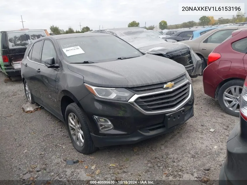 2020 Chevrolet Equinox Fwd Lt 1.5L Turbo VIN: 2GNAXKEV1L6153196 Lot: 40595630