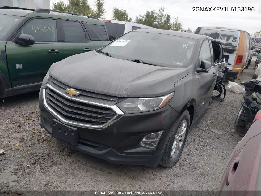 2020 Chevrolet Equinox Fwd Lt 1.5L Turbo VIN: 2GNAXKEV1L6153196 Lot: 40595630