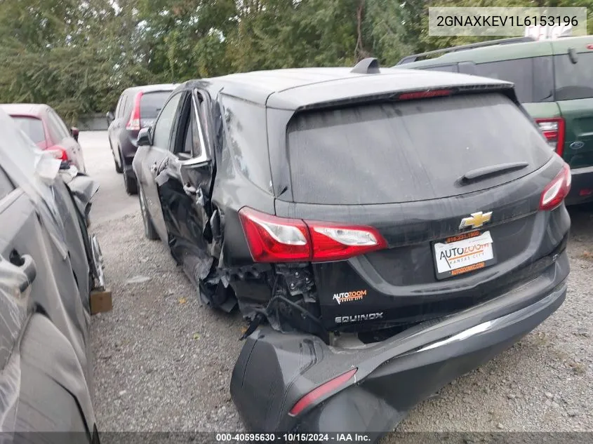 2020 Chevrolet Equinox Fwd Lt 1.5L Turbo VIN: 2GNAXKEV1L6153196 Lot: 40595630