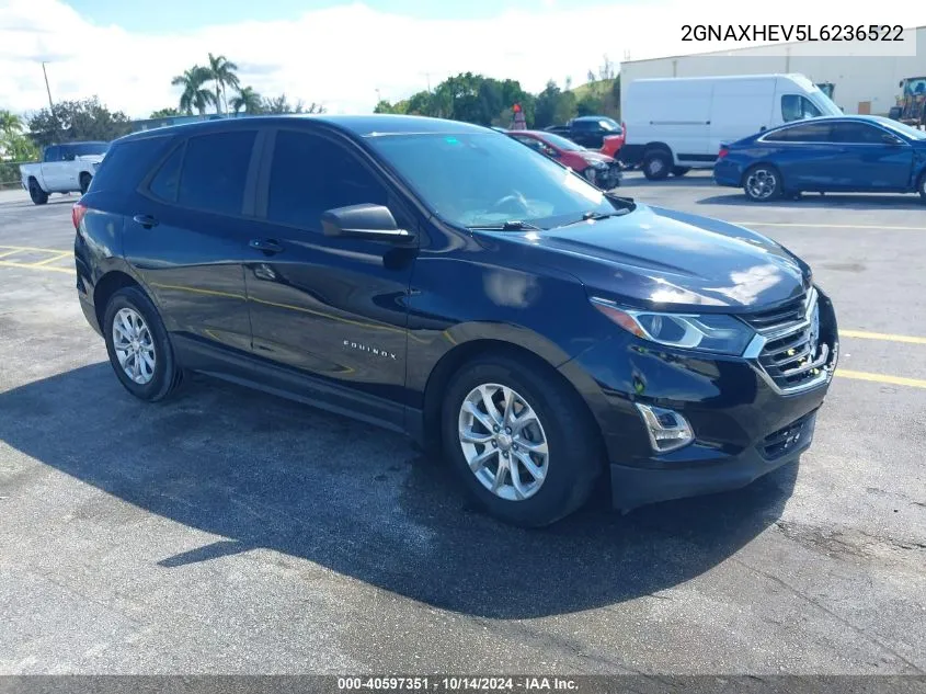 2020 Chevrolet Equinox Fwd Ls VIN: 2GNAXHEV5L6236522 Lot: 40597351