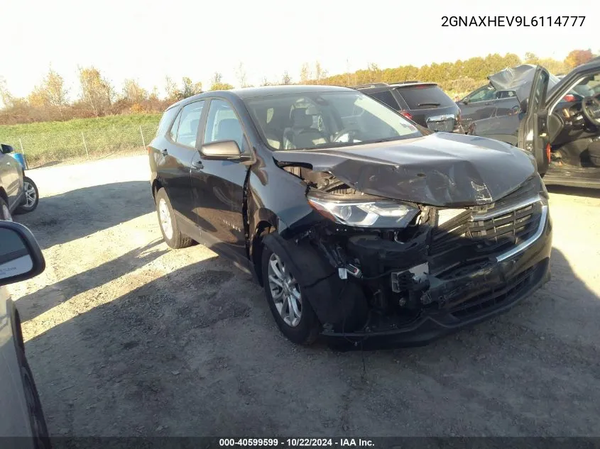 2020 Chevrolet Equinox Fwd Ls VIN: 2GNAXHEV9L6114777 Lot: 40599599