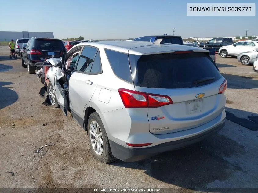 2020 Chevrolet Equinox Fwd Ls VIN: 3GNAXHEV5LS639773 Lot: 40601202