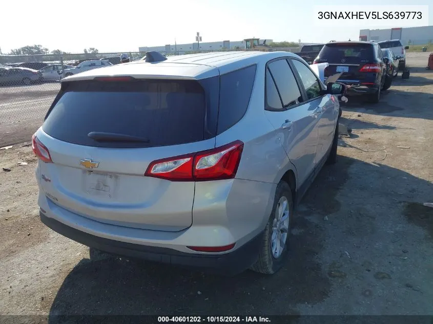 2020 Chevrolet Equinox Fwd Ls VIN: 3GNAXHEV5LS639773 Lot: 40601202