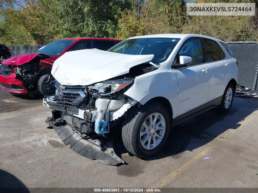 2020 Chevrolet Equinox Fwd Lt 1.5L Turbo VIN: 3GNAXKEV5LS724464 Lot: 40603801