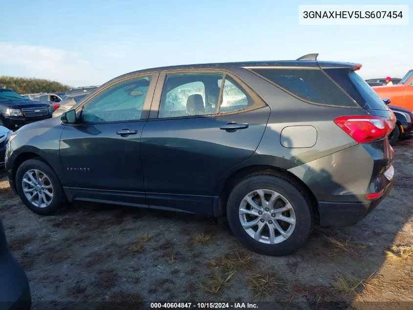 2020 Chevrolet Equinox Fwd Ls VIN: 3GNAXHEV5LS607454 Lot: 40604847