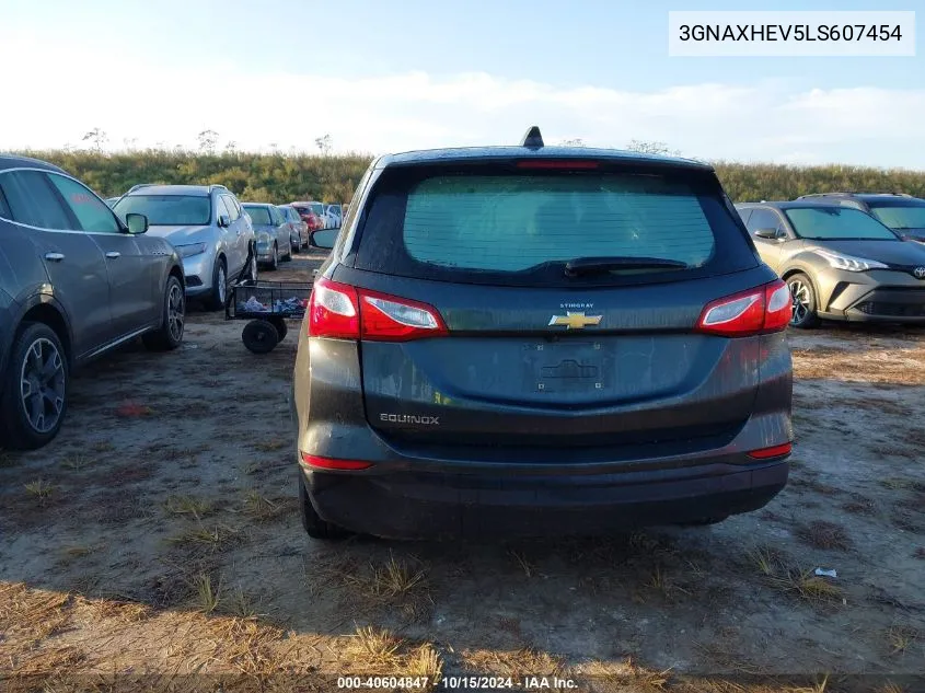 2020 Chevrolet Equinox Fwd Ls VIN: 3GNAXHEV5LS607454 Lot: 40604847