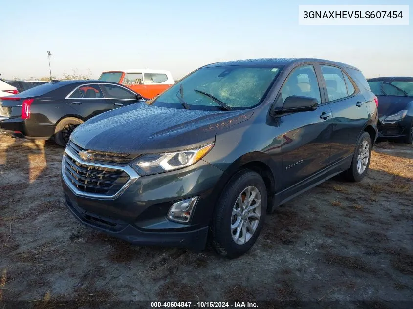 2020 Chevrolet Equinox Fwd Ls VIN: 3GNAXHEV5LS607454 Lot: 40604847