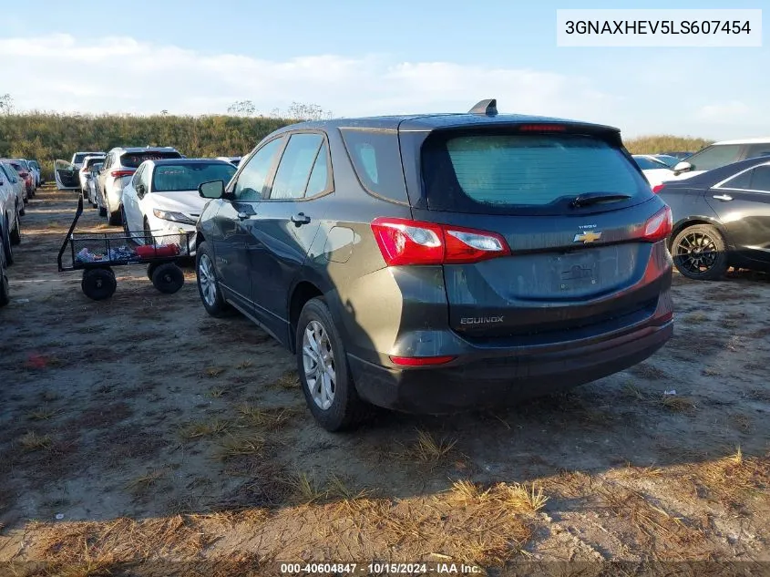 2020 Chevrolet Equinox Fwd Ls VIN: 3GNAXHEV5LS607454 Lot: 40604847