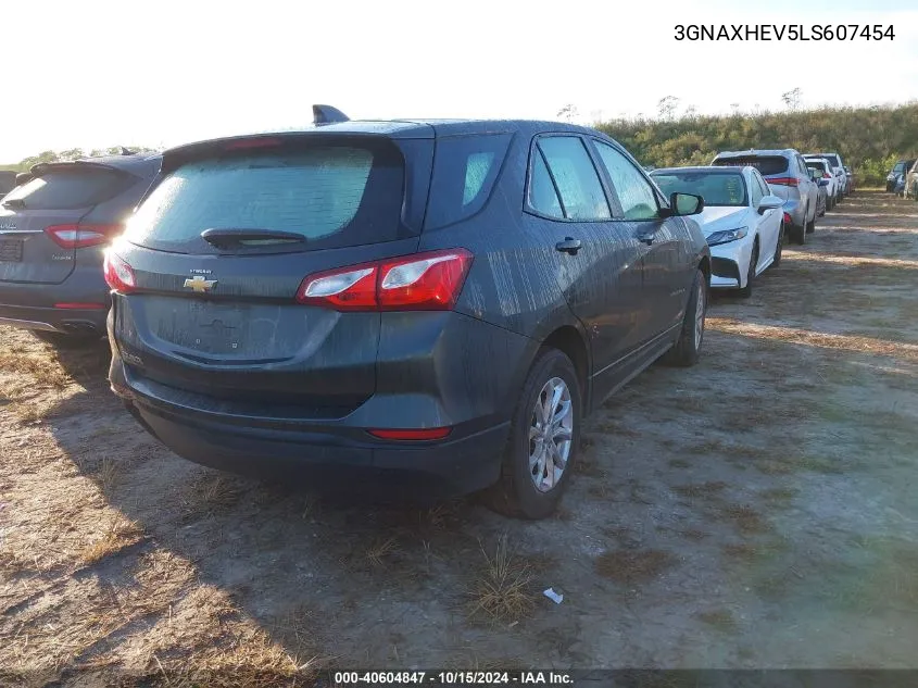 2020 Chevrolet Equinox Fwd Ls VIN: 3GNAXHEV5LS607454 Lot: 40604847