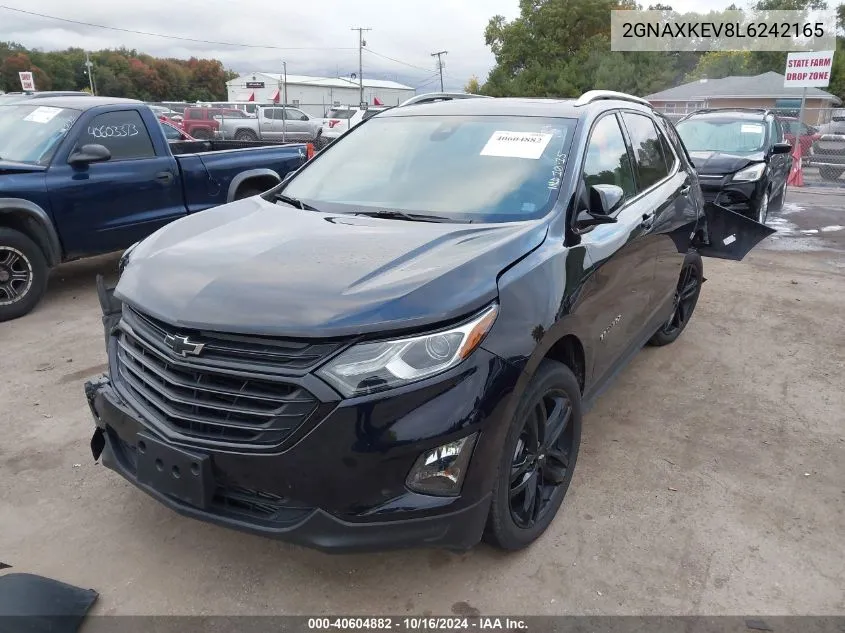 2020 Chevrolet Equinox Fwd Lt 1.5L Turbo VIN: 2GNAXKEV8L6242165 Lot: 40604882