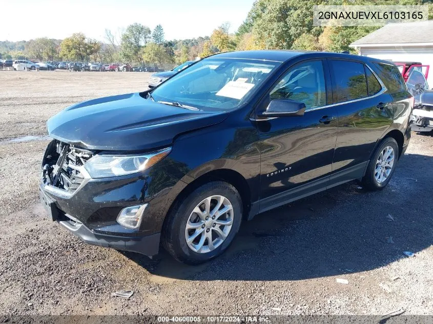 2020 Chevrolet Equinox Lt VIN: 2GNAXUEVXL6103165 Lot: 40606005