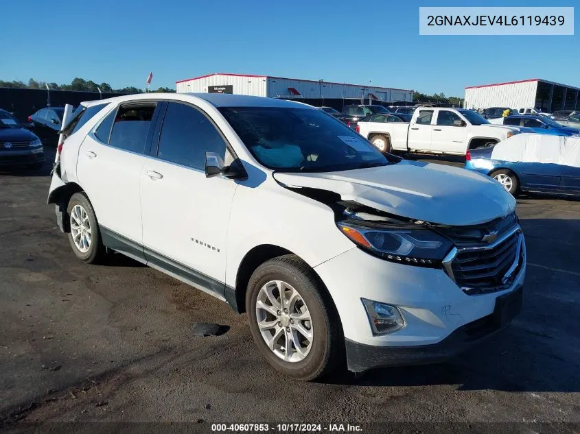 2020 Chevrolet Equinox Lt VIN: 2GNAXJEV4L6119439 Lot: 40607853