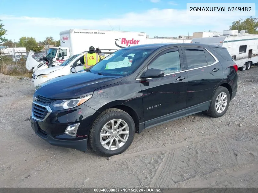 2020 Chevrolet Equinox Awd Lt 1.5L Turbo VIN: 2GNAXUEV6L6249482 Lot: 40608037