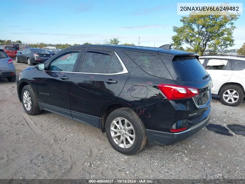 2020 Chevrolet Equinox Awd Lt 1.5L Turbo VIN: 2GNAXUEV6L6249482 Lot: 40608037