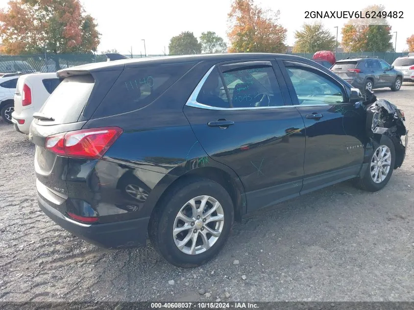 2020 Chevrolet Equinox Awd Lt 1.5L Turbo VIN: 2GNAXUEV6L6249482 Lot: 40608037