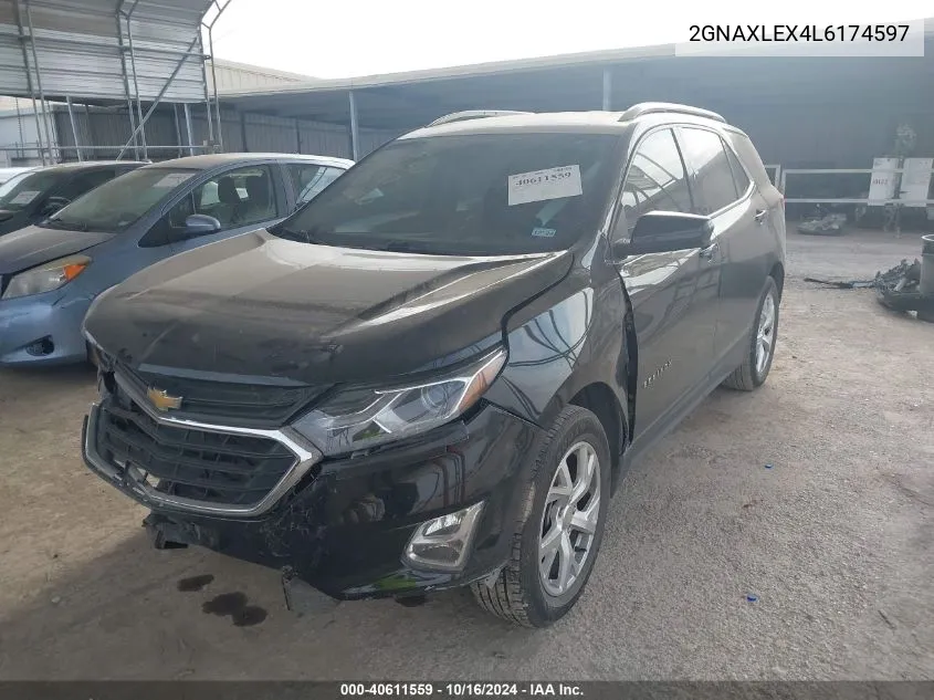 2020 Chevrolet Equinox Fwd Lt 2.0L Turbo VIN: 2GNAXLEX4L6174597 Lot: 40611559