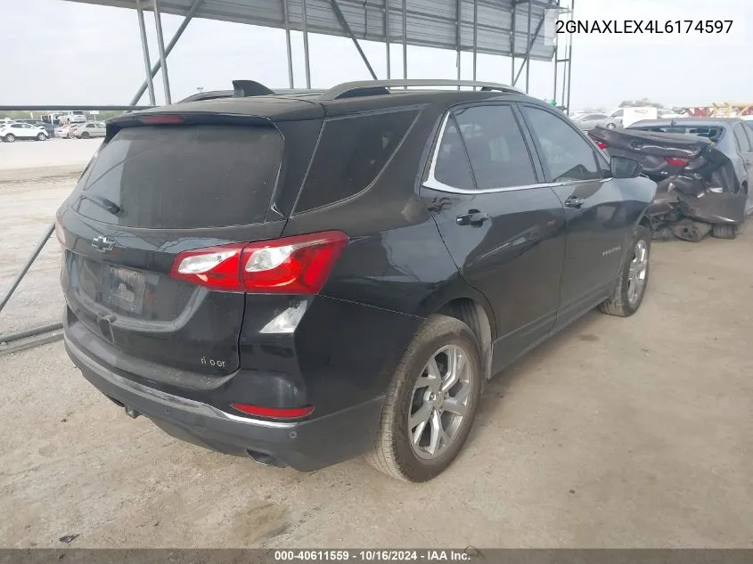 2020 Chevrolet Equinox Fwd Lt 2.0L Turbo VIN: 2GNAXLEX4L6174597 Lot: 40611559