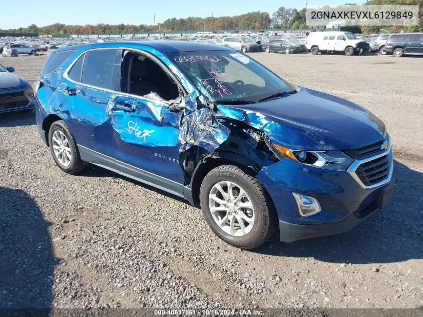 2020 Chevrolet Equinox Fwd Lt 1.5L Turbo VIN: 2GNAXKEVXL6129849 Lot: 40617861