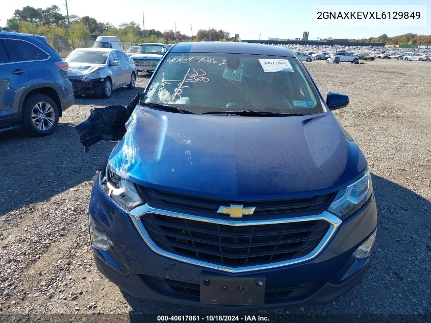 2020 Chevrolet Equinox Fwd Lt 1.5L Turbo VIN: 2GNAXKEVXL6129849 Lot: 40617861