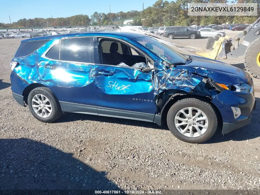 2020 Chevrolet Equinox Fwd Lt 1.5L Turbo VIN: 2GNAXKEVXL6129849 Lot: 40617861