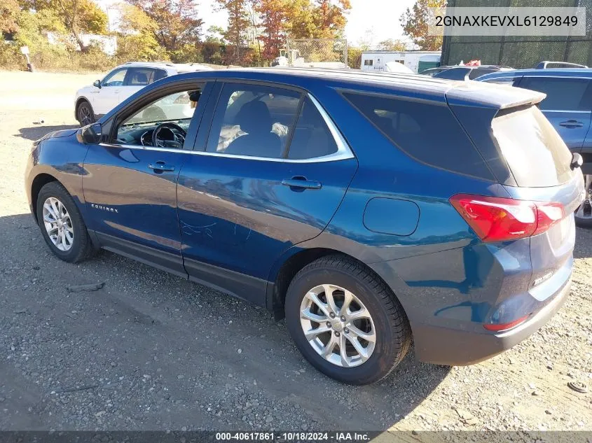 2020 Chevrolet Equinox Fwd Lt 1.5L Turbo VIN: 2GNAXKEVXL6129849 Lot: 40617861