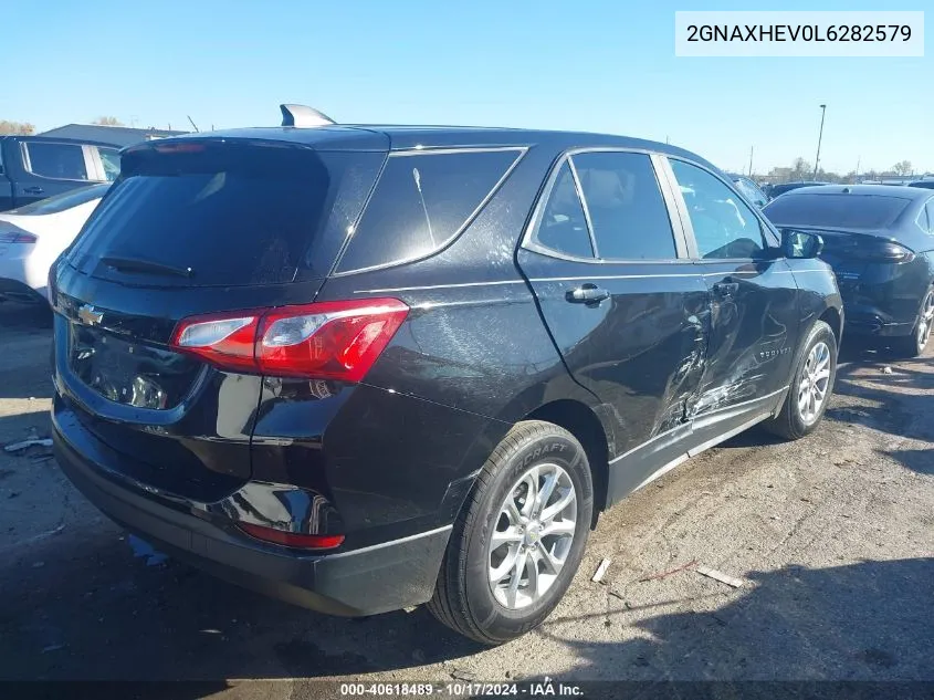 2020 Chevrolet Equinox Fwd Ls VIN: 2GNAXHEV0L6282579 Lot: 40618489