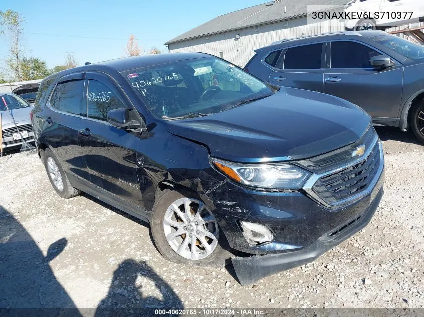 2020 Chevrolet Equinox Fwd Lt 1.5L Turbo VIN: 3GNAXKEV6LS710377 Lot: 40620765