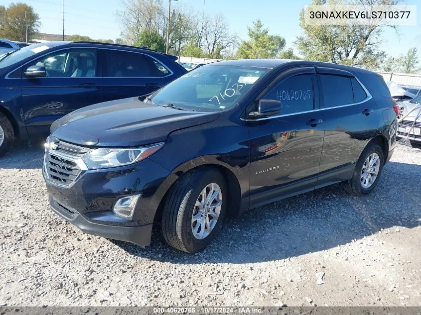 2020 Chevrolet Equinox Fwd Lt 1.5L Turbo VIN: 3GNAXKEV6LS710377 Lot: 40620765