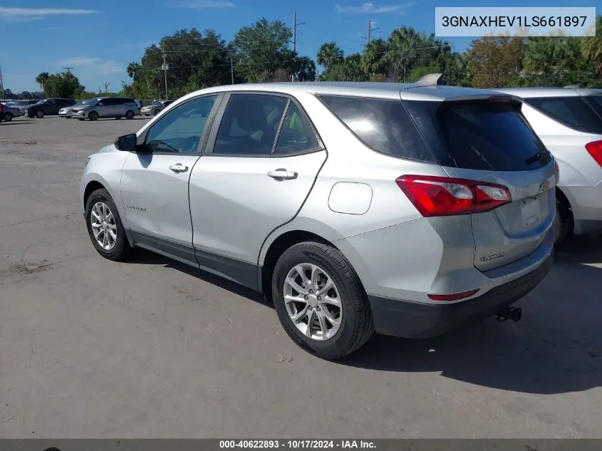 2020 Chevrolet Equinox Fwd Ls VIN: 3GNAXHEV1LS661897 Lot: 40622893