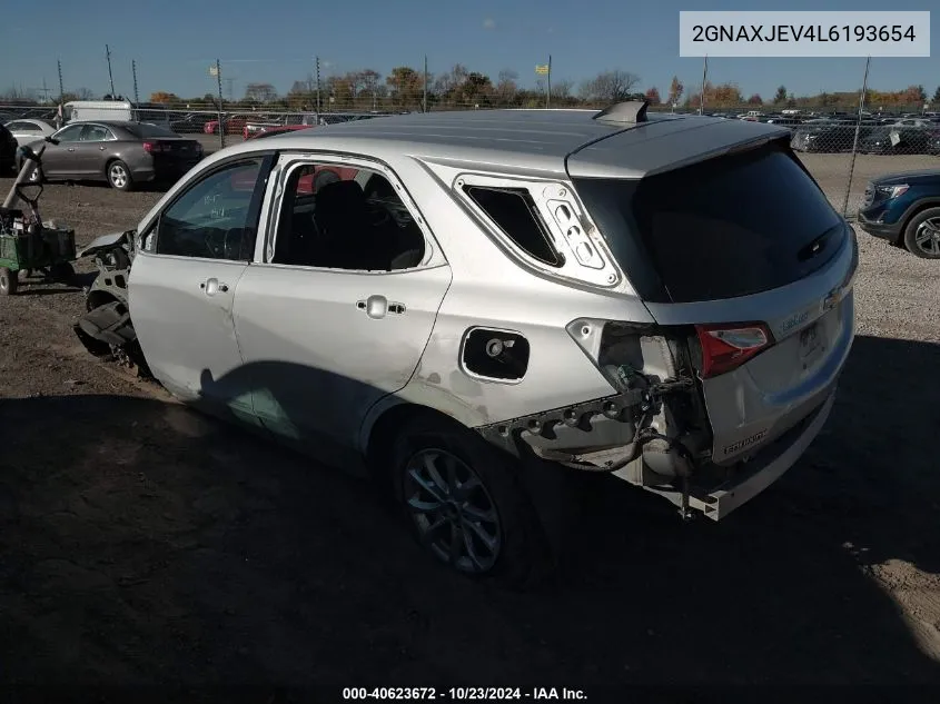 2020 Chevrolet Equinox Fwd 2Fl VIN: 2GNAXJEV4L6193654 Lot: 40623672