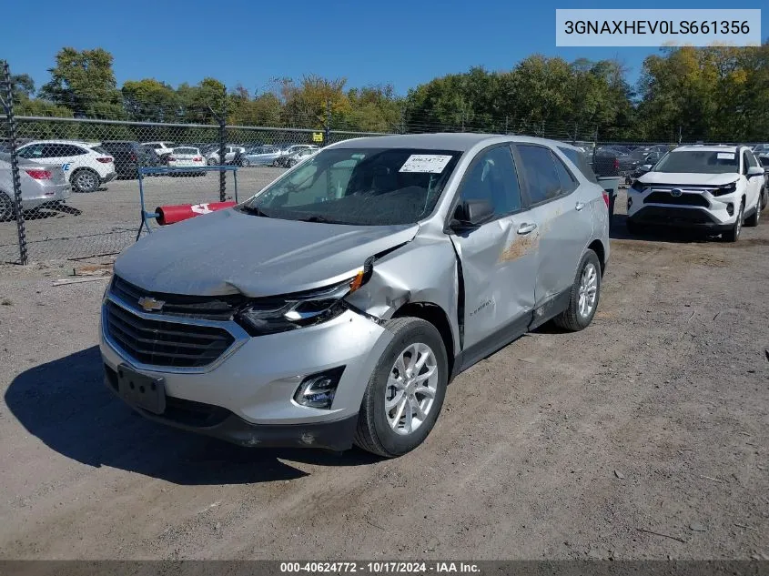 2020 Chevrolet Equinox Fwd Ls VIN: 3GNAXHEV0LS661356 Lot: 40624772