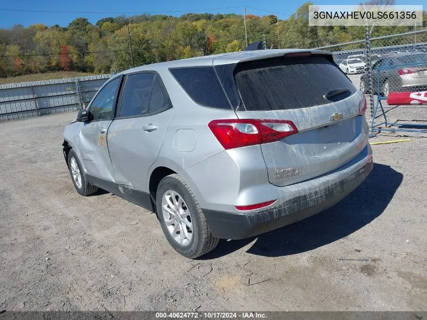 2020 Chevrolet Equinox Fwd Ls VIN: 3GNAXHEV0LS661356 Lot: 40624772