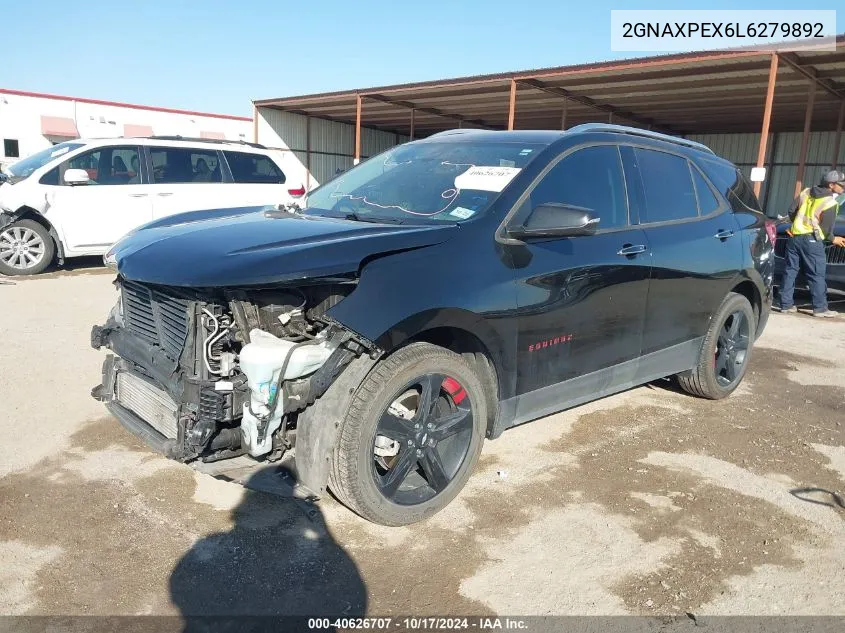 2020 Chevrolet Equinox Fwd Premier 2.0L Turbo VIN: 2GNAXPEX6L6279892 Lot: 40626707