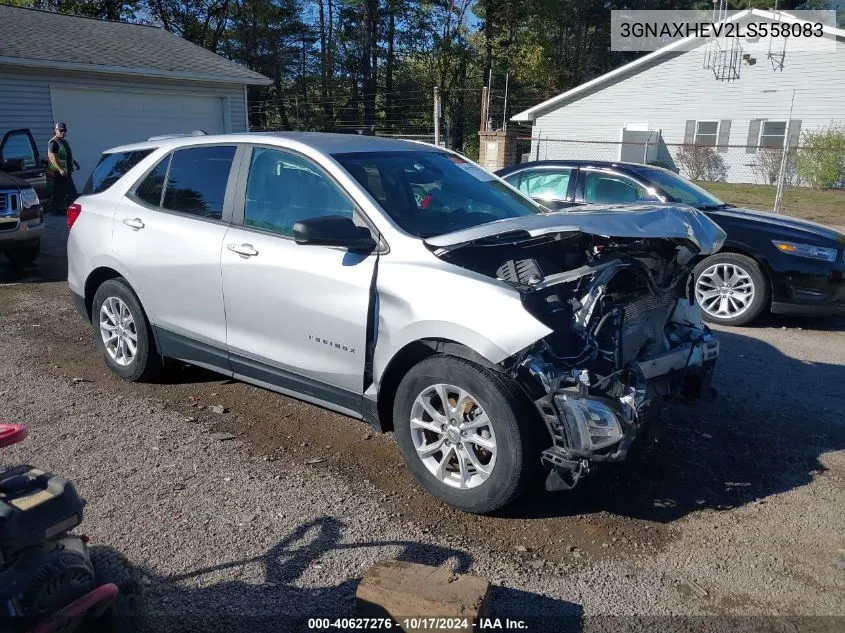 2020 Chevrolet Equinox Fwd Ls VIN: 3GNAXHEV2LS558083 Lot: 40627276