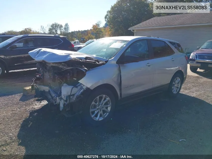 2020 Chevrolet Equinox Fwd Ls VIN: 3GNAXHEV2LS558083 Lot: 40627276