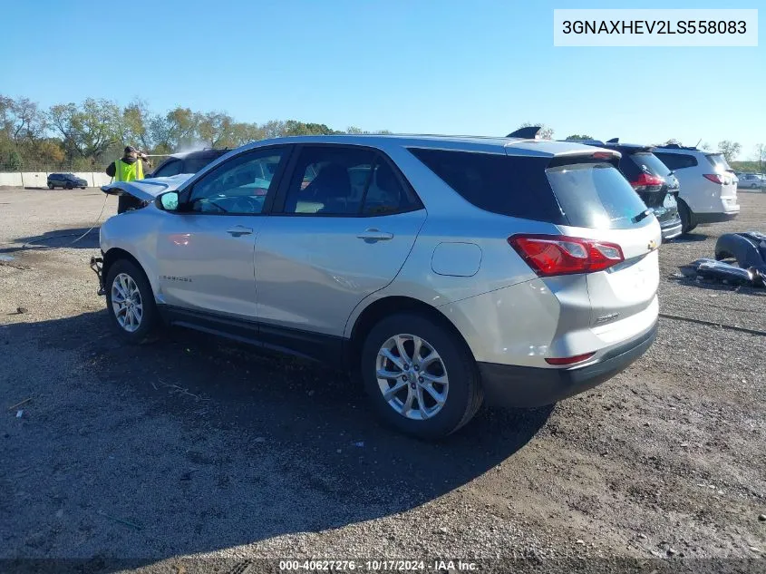 2020 Chevrolet Equinox Fwd Ls VIN: 3GNAXHEV2LS558083 Lot: 40627276