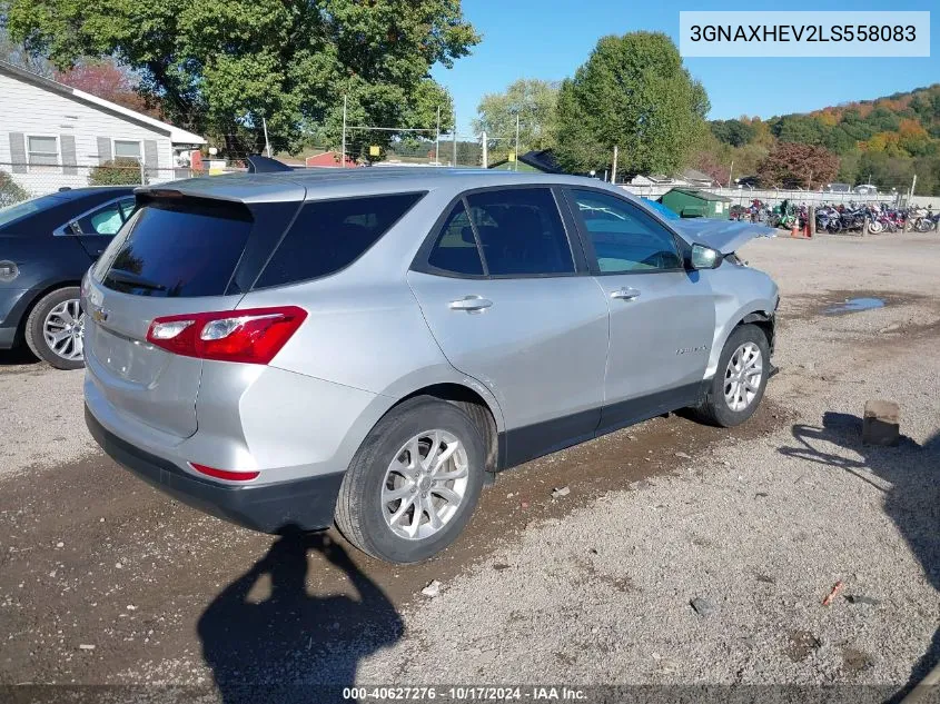 2020 Chevrolet Equinox Fwd Ls VIN: 3GNAXHEV2LS558083 Lot: 40627276