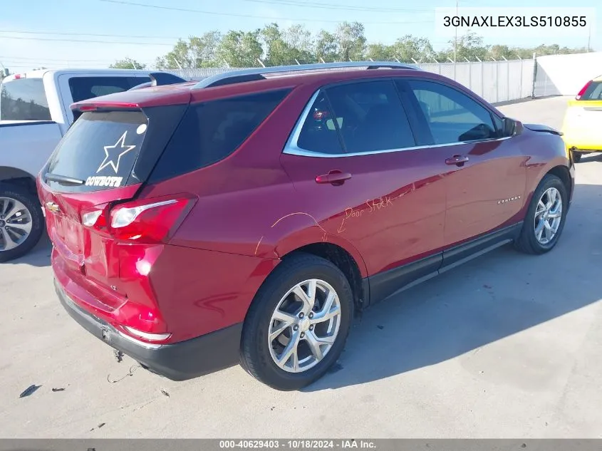 2020 Chevrolet Equinox Fwd Lt 2.0L Turbo VIN: 3GNAXLEX3LS510855 Lot: 40629403