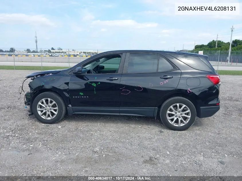 2020 Chevrolet Equinox Fwd Ls VIN: 2GNAXHEV4L6208131 Lot: 40634017