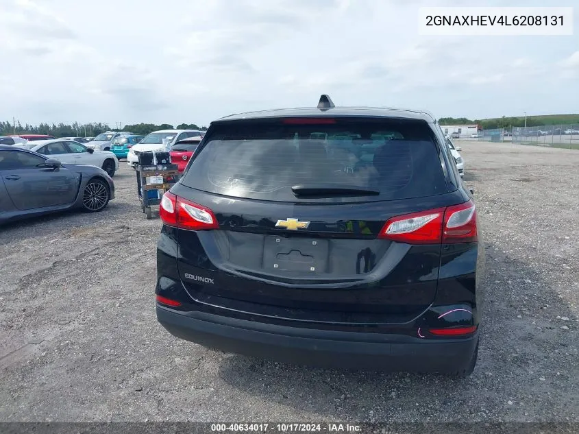 2020 Chevrolet Equinox Fwd Ls VIN: 2GNAXHEV4L6208131 Lot: 40634017