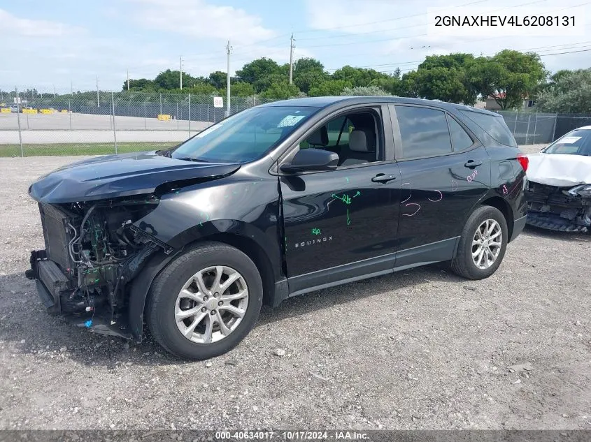 2020 Chevrolet Equinox Fwd Ls VIN: 2GNAXHEV4L6208131 Lot: 40634017