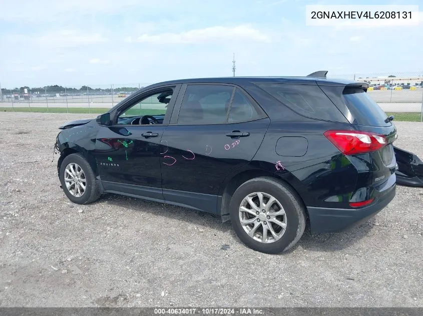 2020 Chevrolet Equinox Fwd Ls VIN: 2GNAXHEV4L6208131 Lot: 40634017