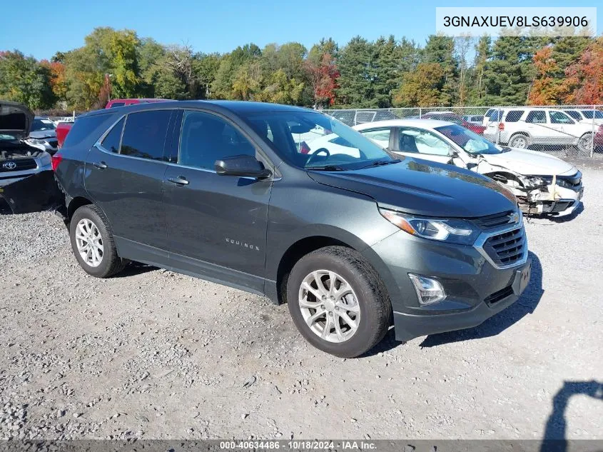 2020 Chevrolet Equinox Awd Lt 1.5L Turbo VIN: 3GNAXUEV8LS639906 Lot: 40634486