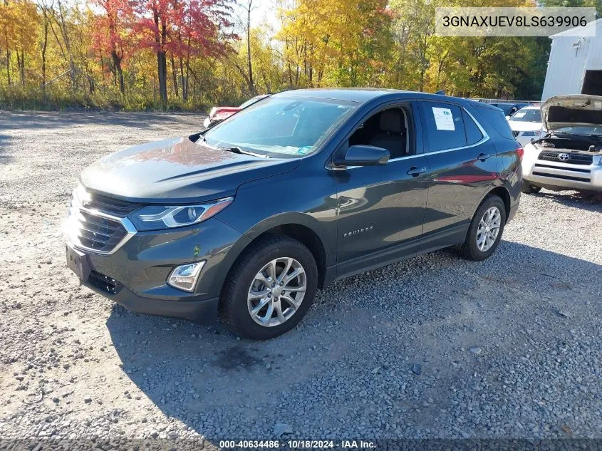 2020 Chevrolet Equinox Awd Lt 1.5L Turbo VIN: 3GNAXUEV8LS639906 Lot: 40634486